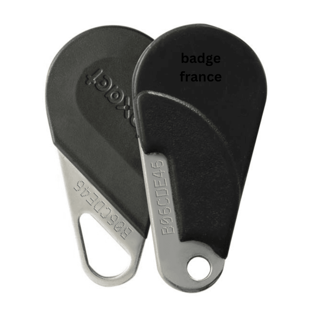 Badge Hexact noir pour accès d'immeuble