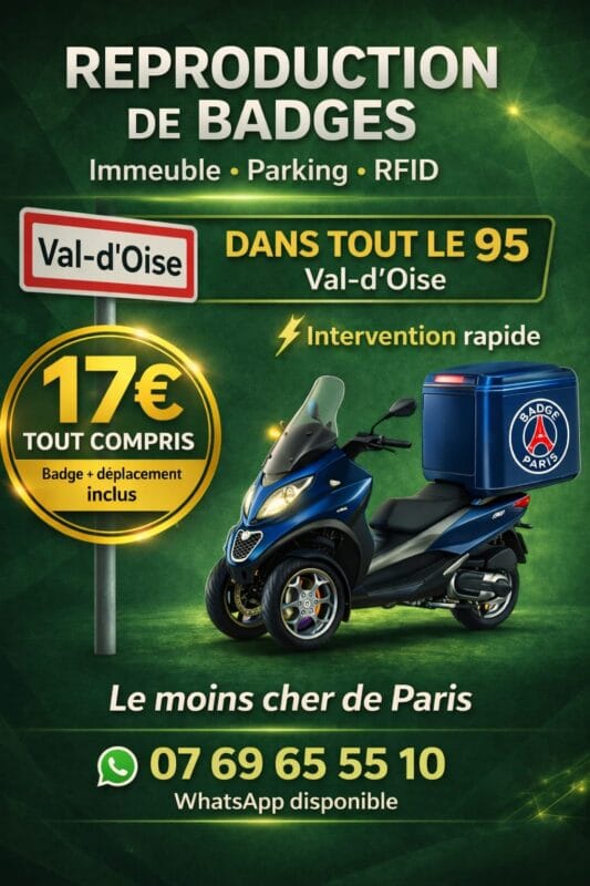 Copie de badge immeuble vigik à Garges-lès-Gonesse et tout le 95 Val-d'Oise