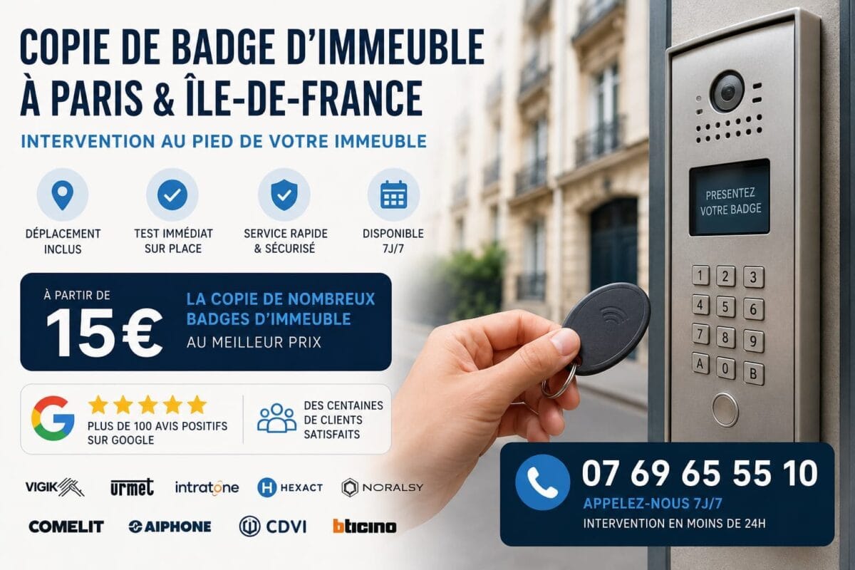 Refaire badge immeuble prix